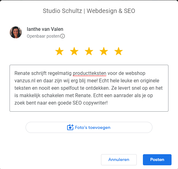 Review VanZus - Ianthe van Valen